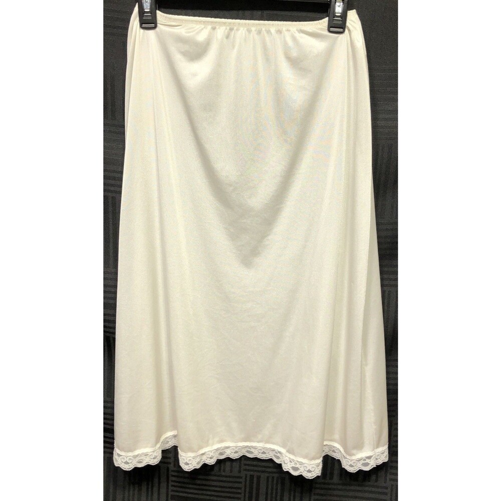 Vintage Deena Half Slip Skirt M Ivory Silky lace lingerie Fairy 80s 90s whimsy